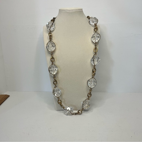 Vintage Kenneth Lane Bronze Tone and Lucite Statement Necklace - Picture 3 of 11